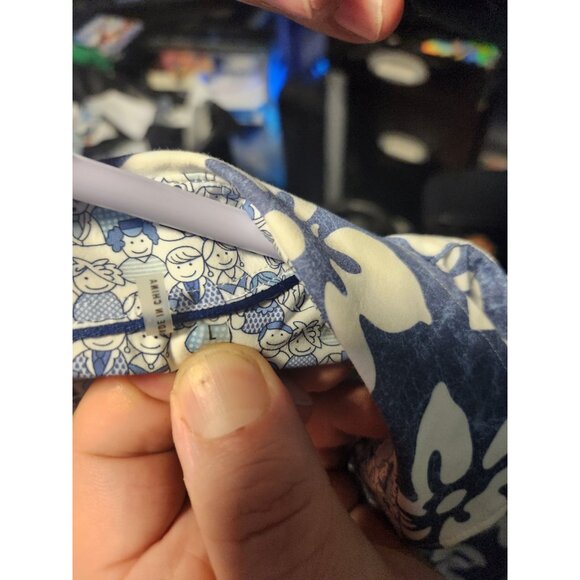 Bugatchi Men Shirts Long Sleeves Large White And Blue Pre-Owned - Picture 3 of 8